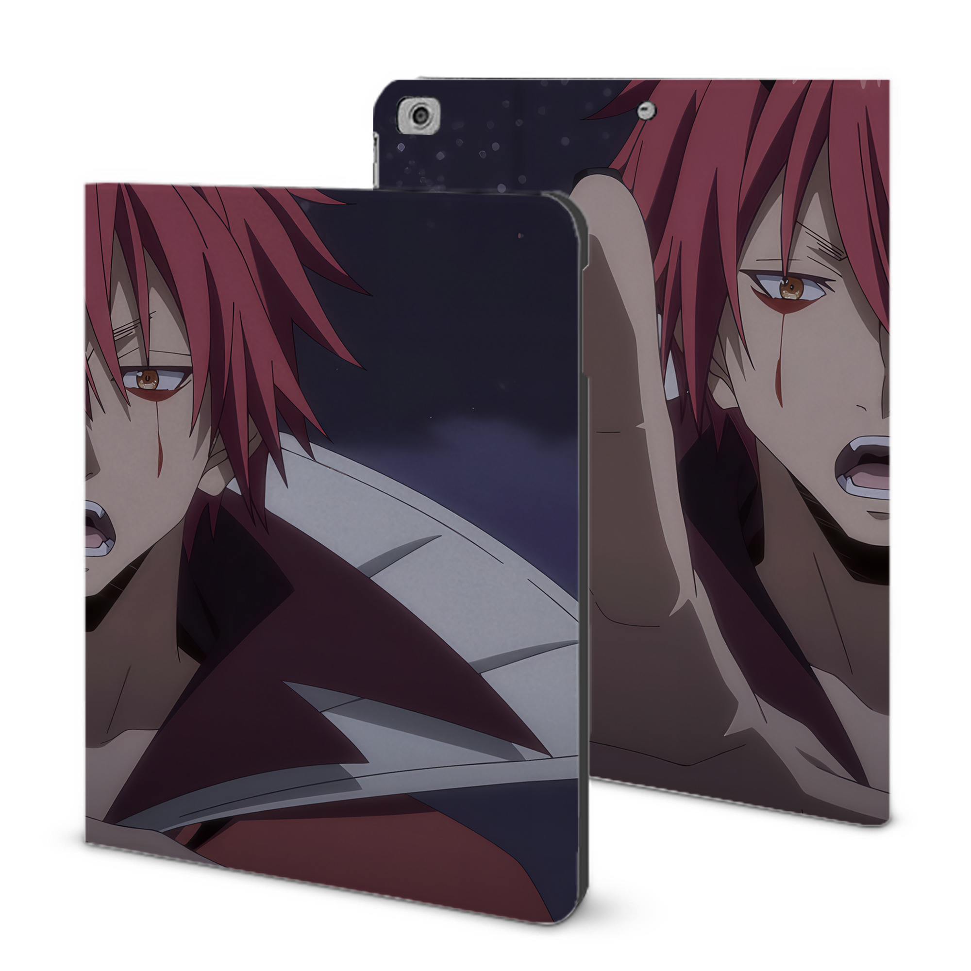 （画像用） 転スラ Regarding Reincarnated to Slime IPad ケース ブック型 PUレザー TPU 耐衝撃 軽量 薄型 ペン収納なし 全面保護 IPad 各モデル対応